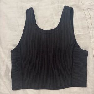 Lululemon Black Ribbed Crop